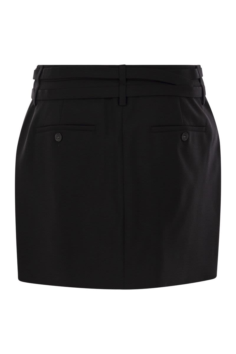 MAX MARA SPORTMAX High-Waisted Mini Pencil Skirt with Belt