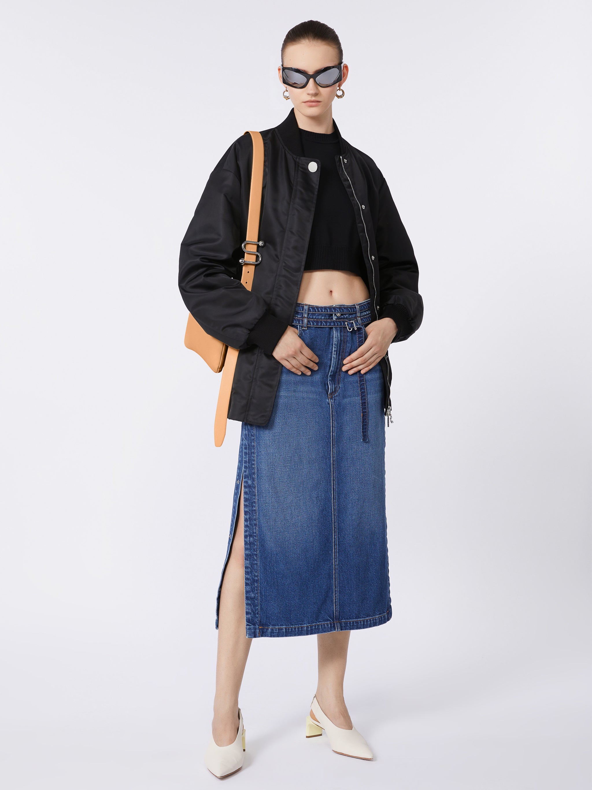 MAX MARA SPORTMAX Vintage-Inspired Denim Skirt