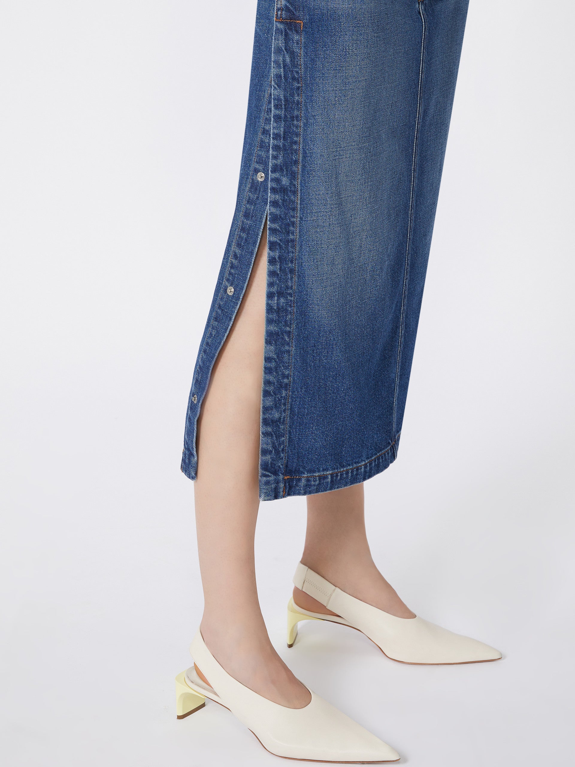 MAX MARA SPORTMAX Vintage-Inspired Denim Skirt