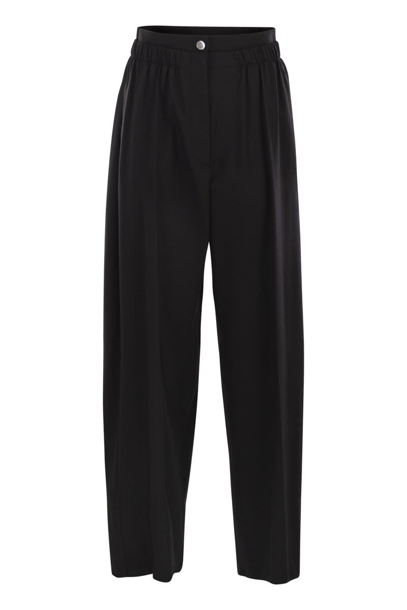 MAX MARA SPORTMAX Wide-Leg Trousers with Double Belt Detail - FW25
