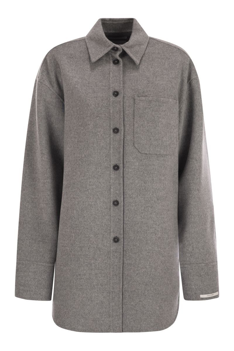 MAX MARA SPORTMAX Oversized Shirt in Soft Double Wool - Women’s Fashion 2025