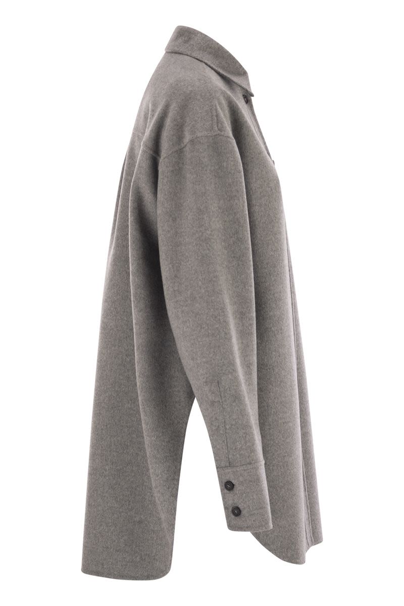 MAX MARA SPORTMAX Oversized Shirt in Soft Double Wool - Women’s Fashion 2025