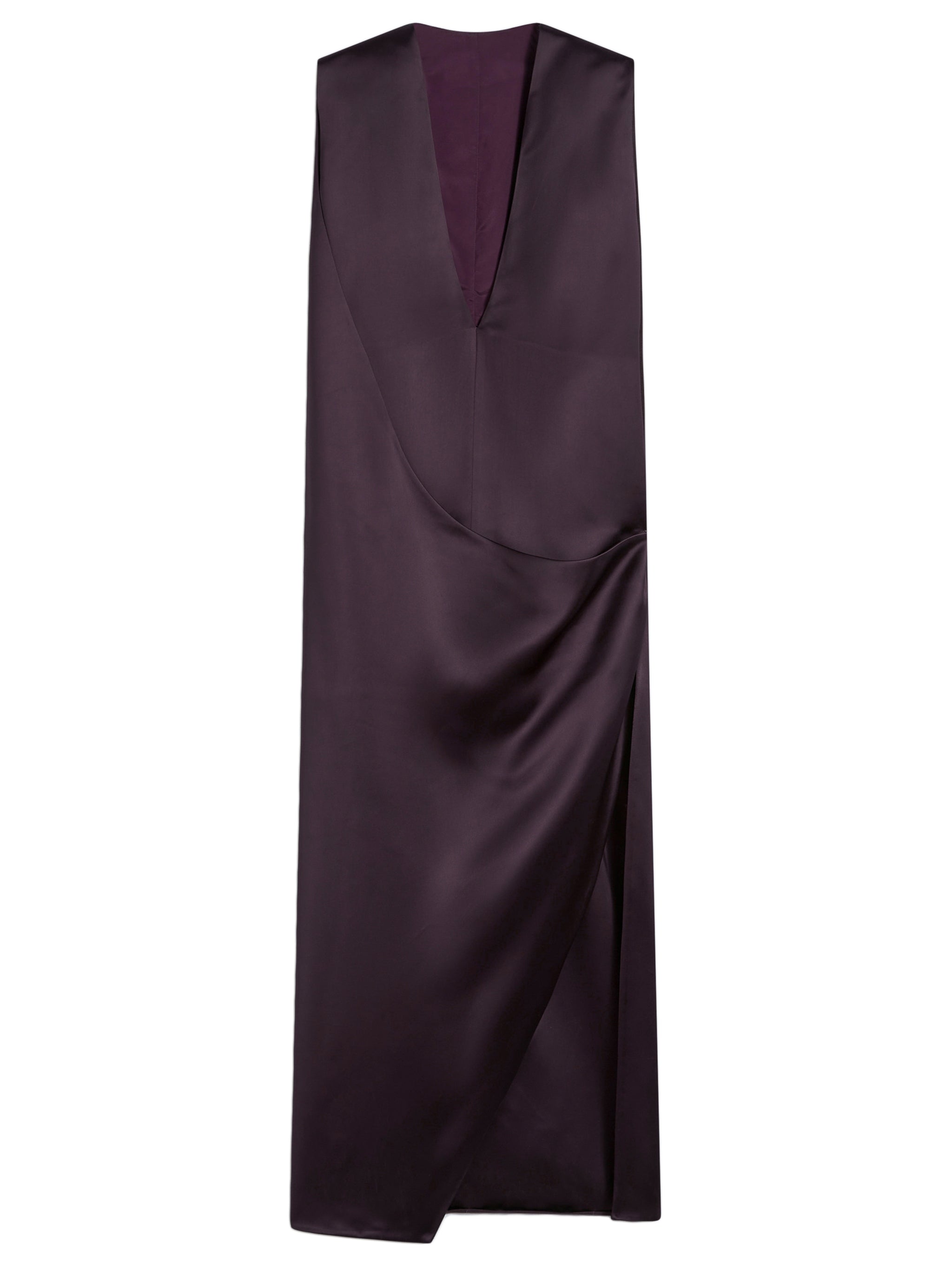 MAX MARA SPORTMAX Fitted Sleeveless V-Neck Wraparound Dress - Size 38
