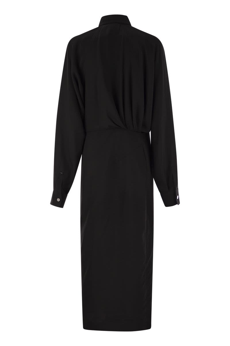 MAX MARA SPORTMAX Asymmetrical Shirt Dress with Oversized Fit