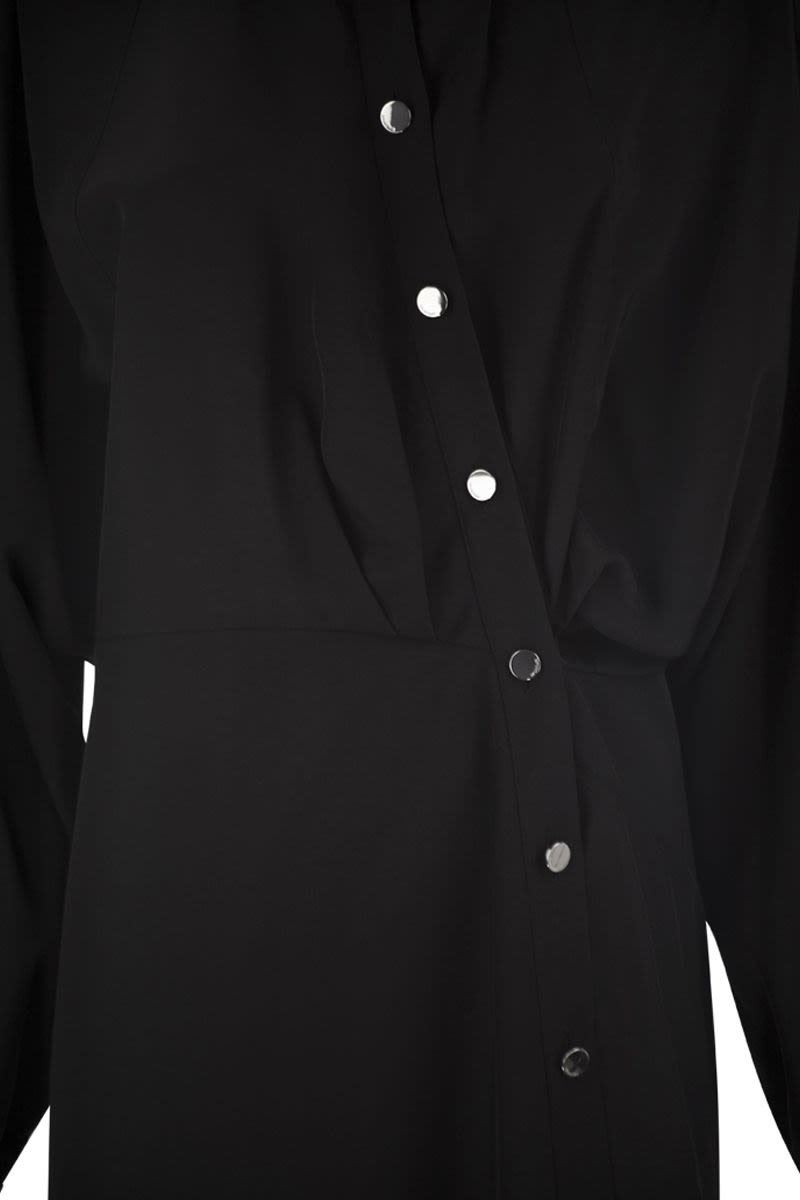 MAX MARA SPORTMAX Asymmetrical Shirt Dress with Oversized Fit