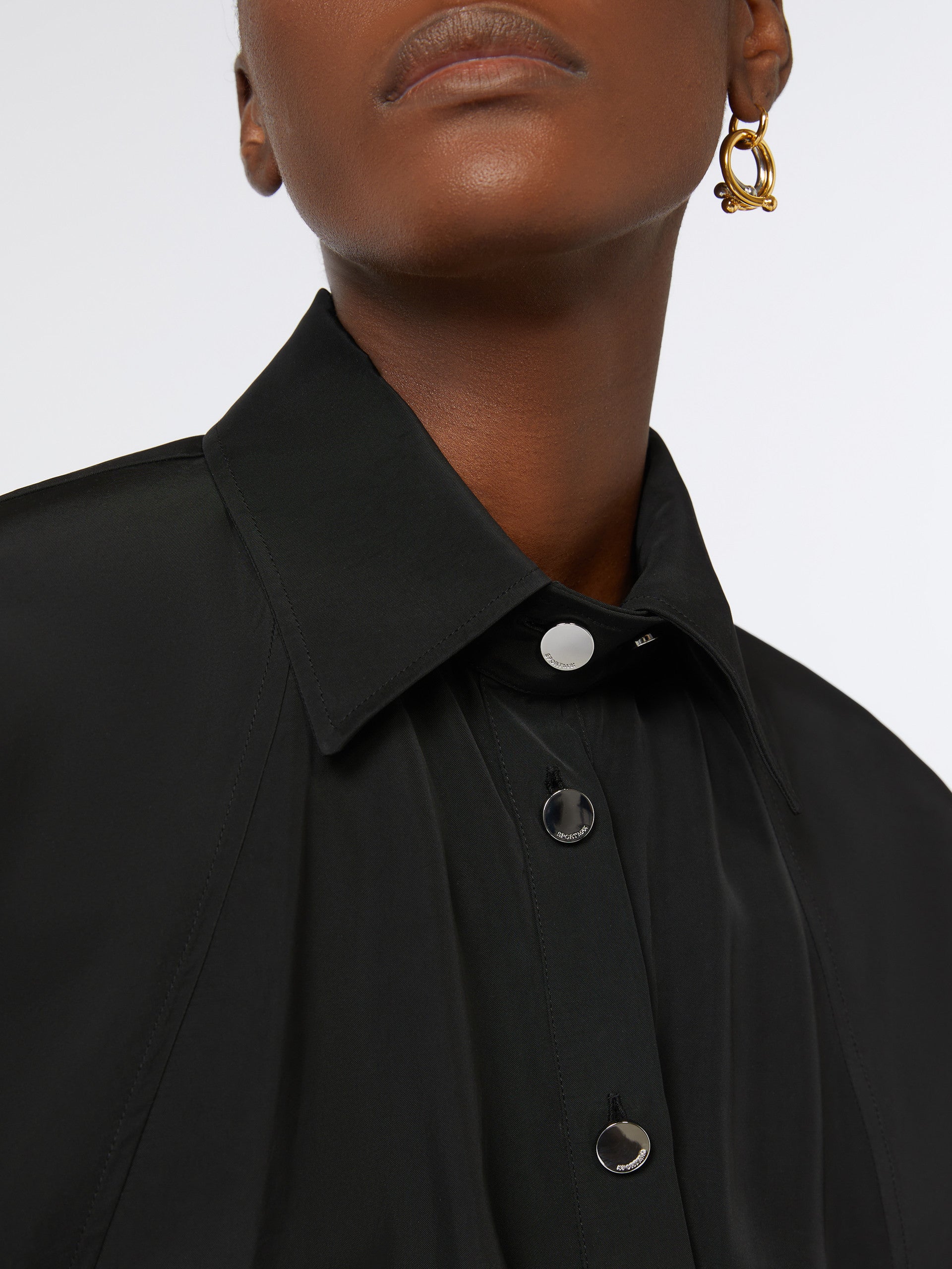MAX MARA SPORTMAX Asymmetrical Shirt Dress with Oversized Fit