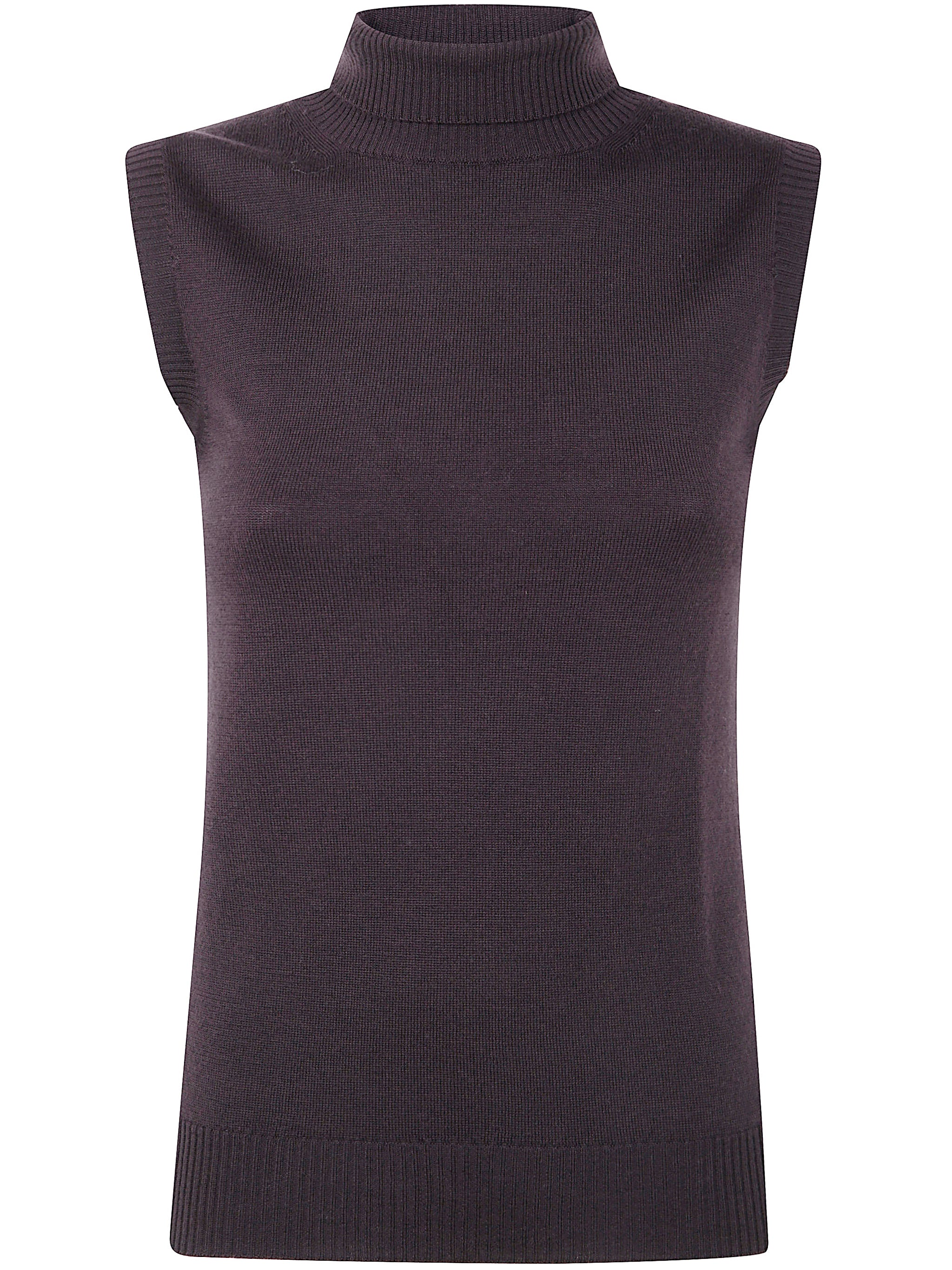 MAX MARA SPORTMAX Woven Vertigo Turtle Neck Sleeveless Top