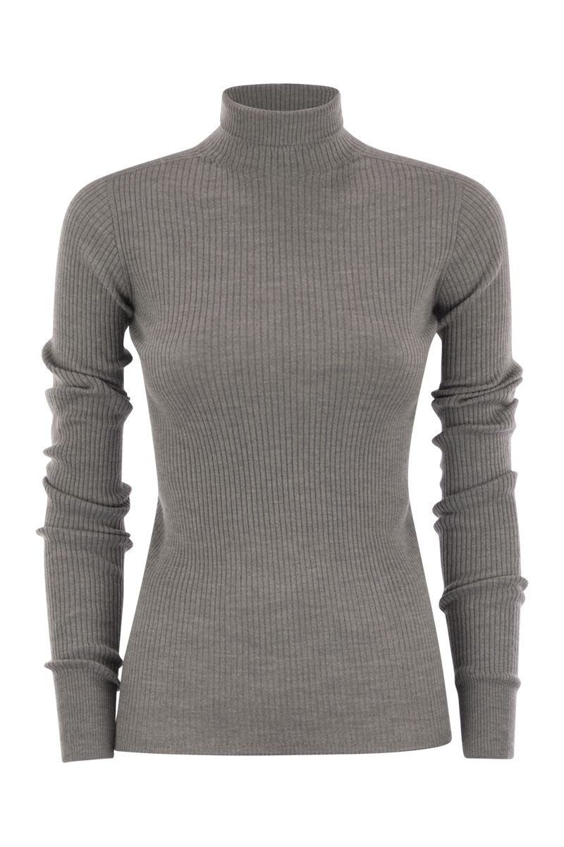 MAX MARA SPORTMAX Wool Turtleneck Jumper for Women - Snug Fit