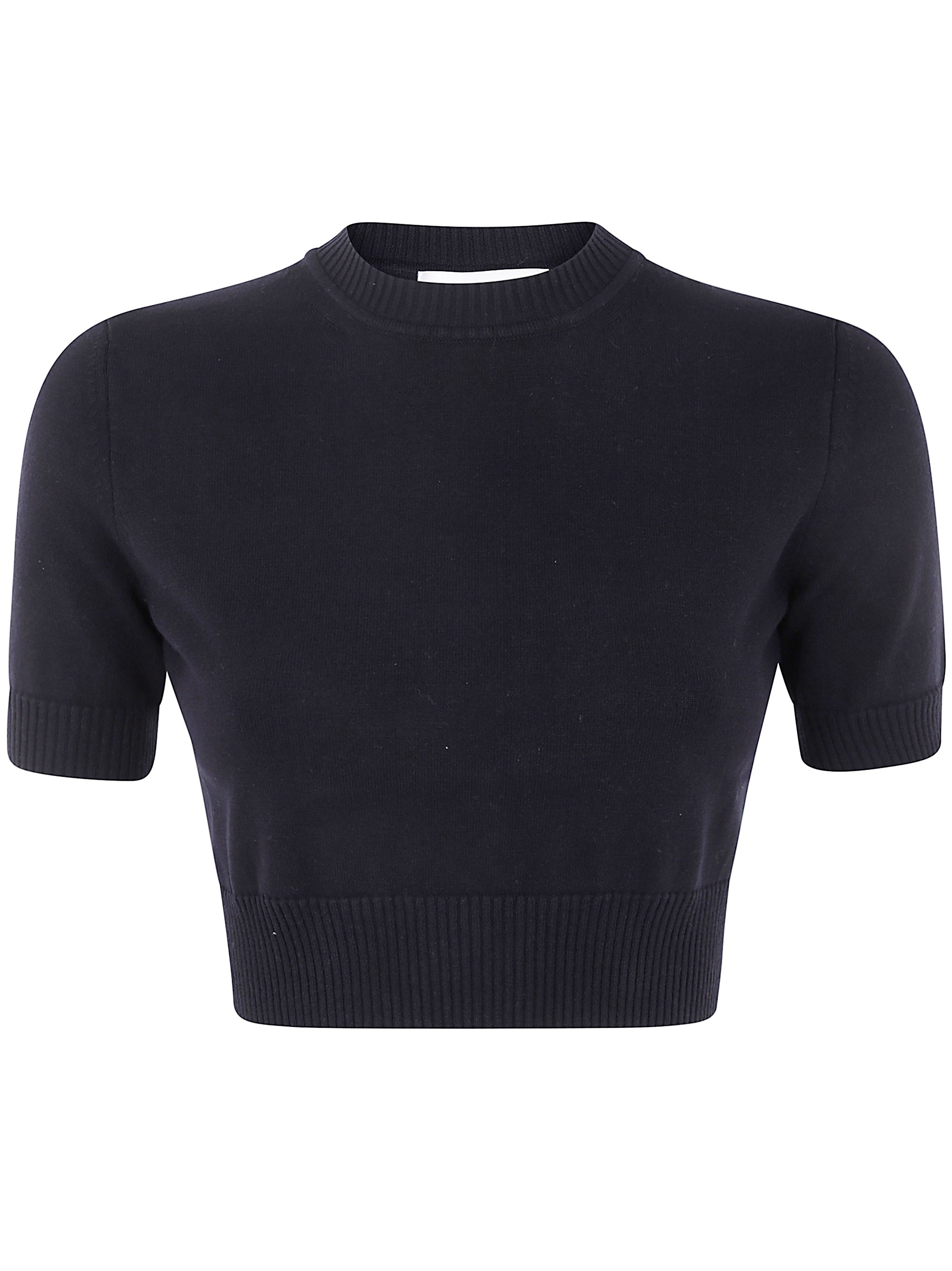 MAX MARA SPORTMAX Round Neck Short Sleeves Woven 'Bettina' T-Shirt