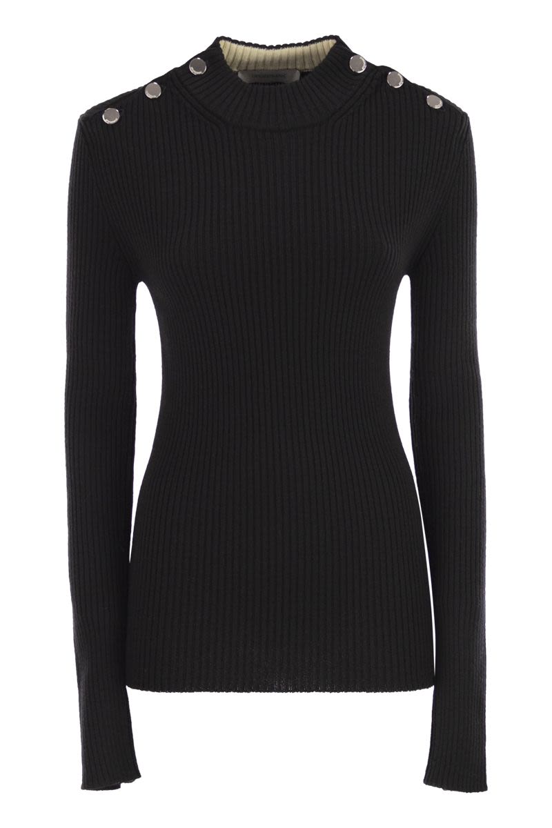 MAX MARA SPORTMAX Fitted Jumper with Button Details