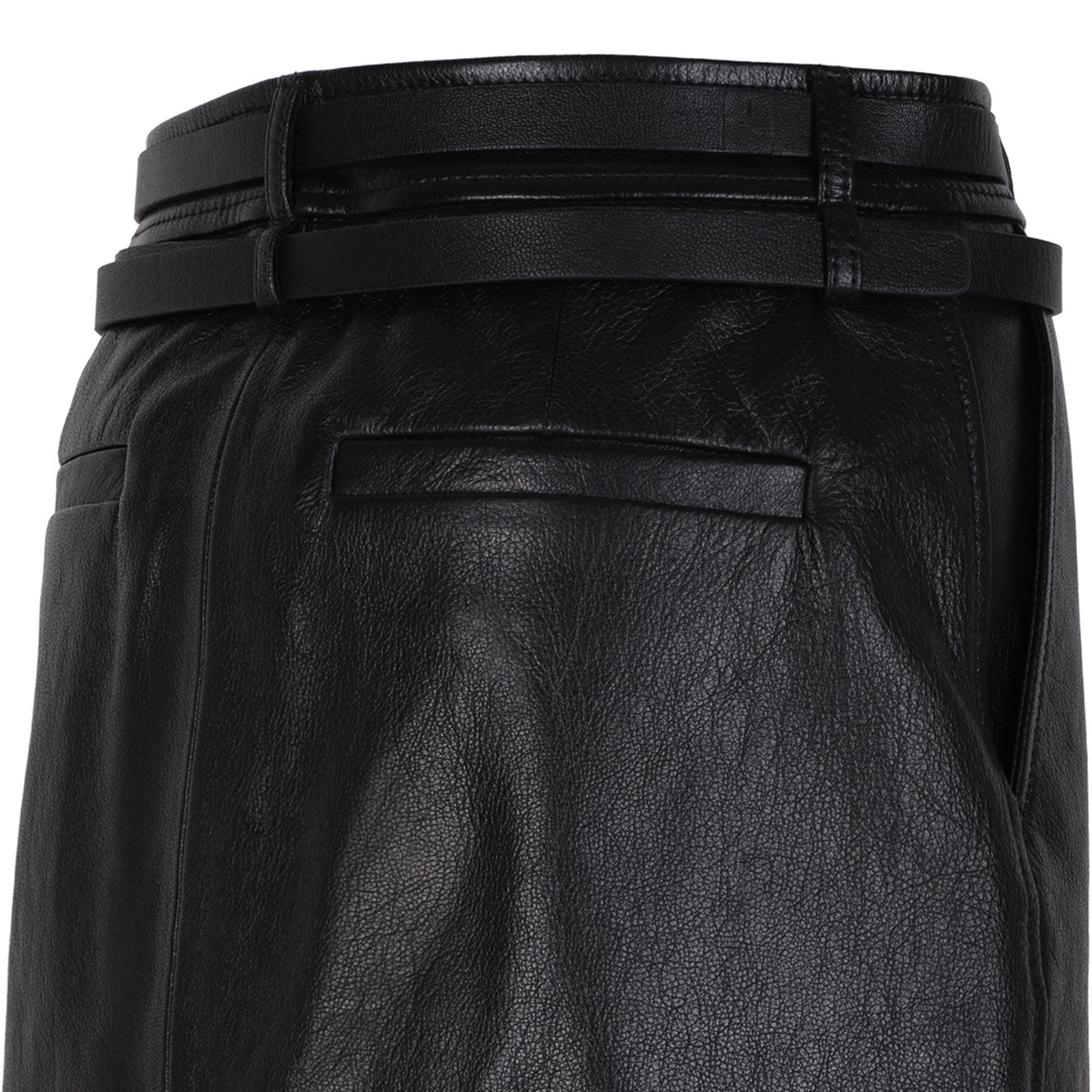 MAX MARA SPORTMAX Goat Leather Mini Skirt for Women