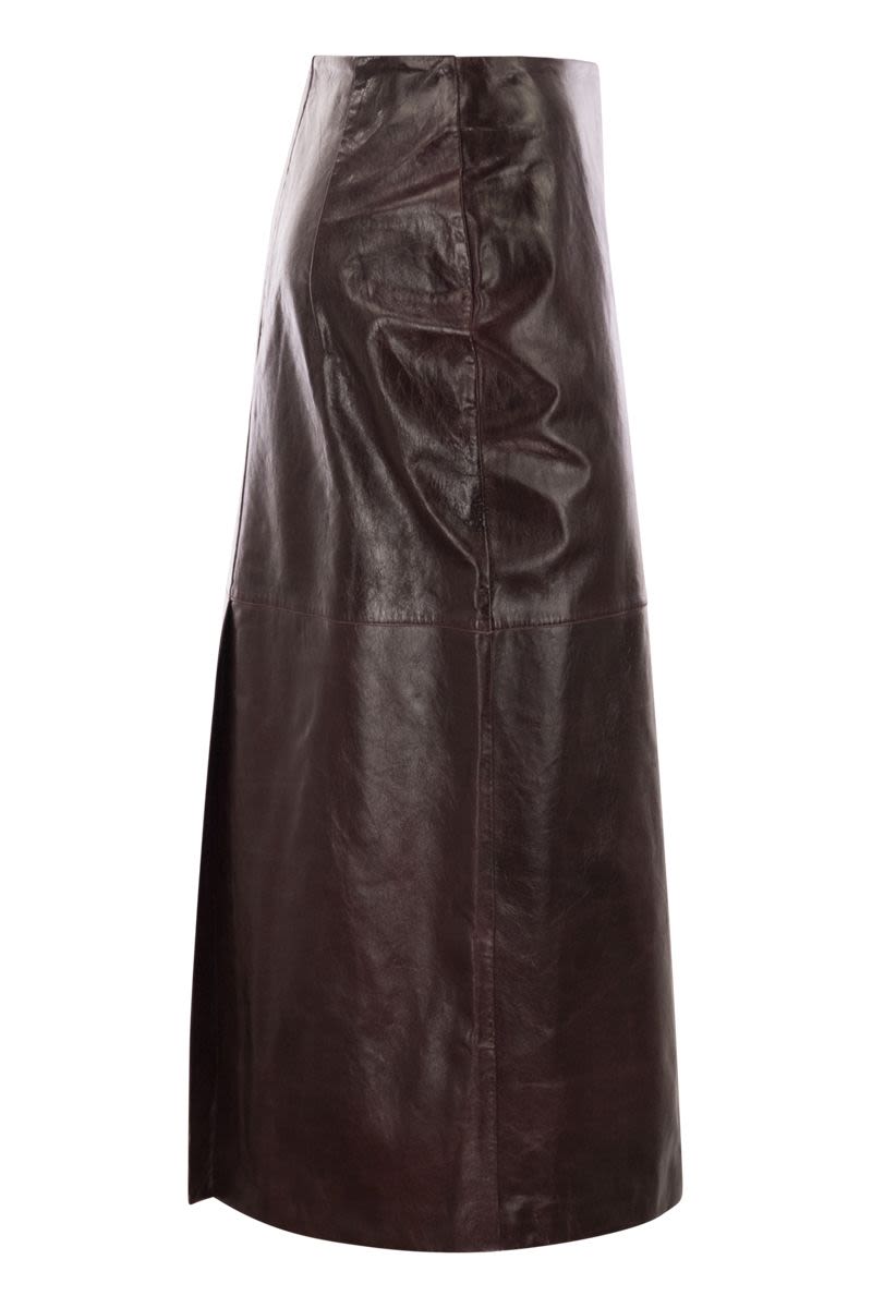 MAX MARA SPORTMAX Leather Midi Skirt