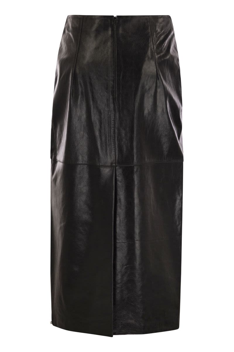 MAX MARA SPORTMAX Sophisticated Below-the-Knee Nappa Skirt