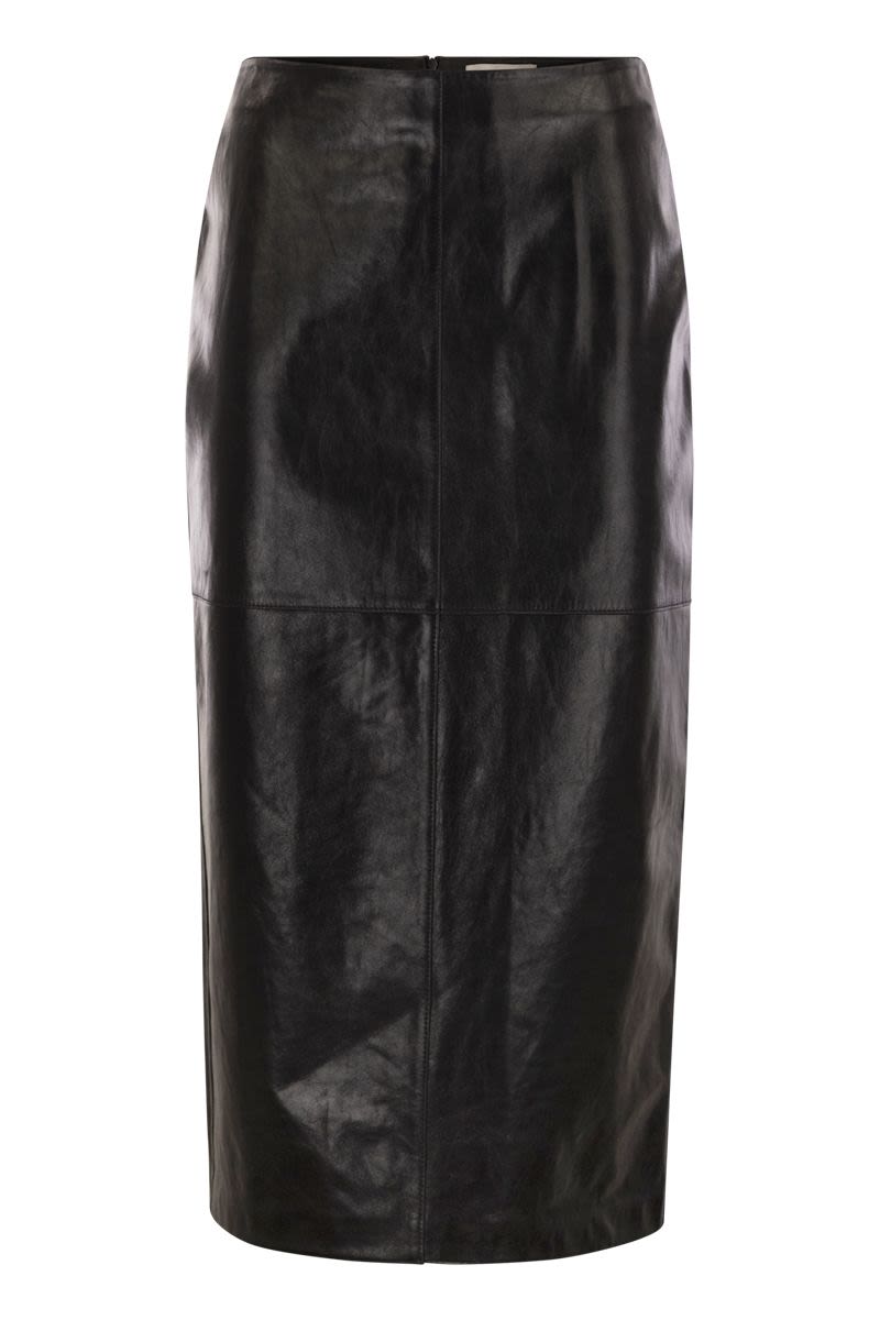 MAX MARA SPORTMAX Sophisticated Below-the-Knee Nappa Skirt