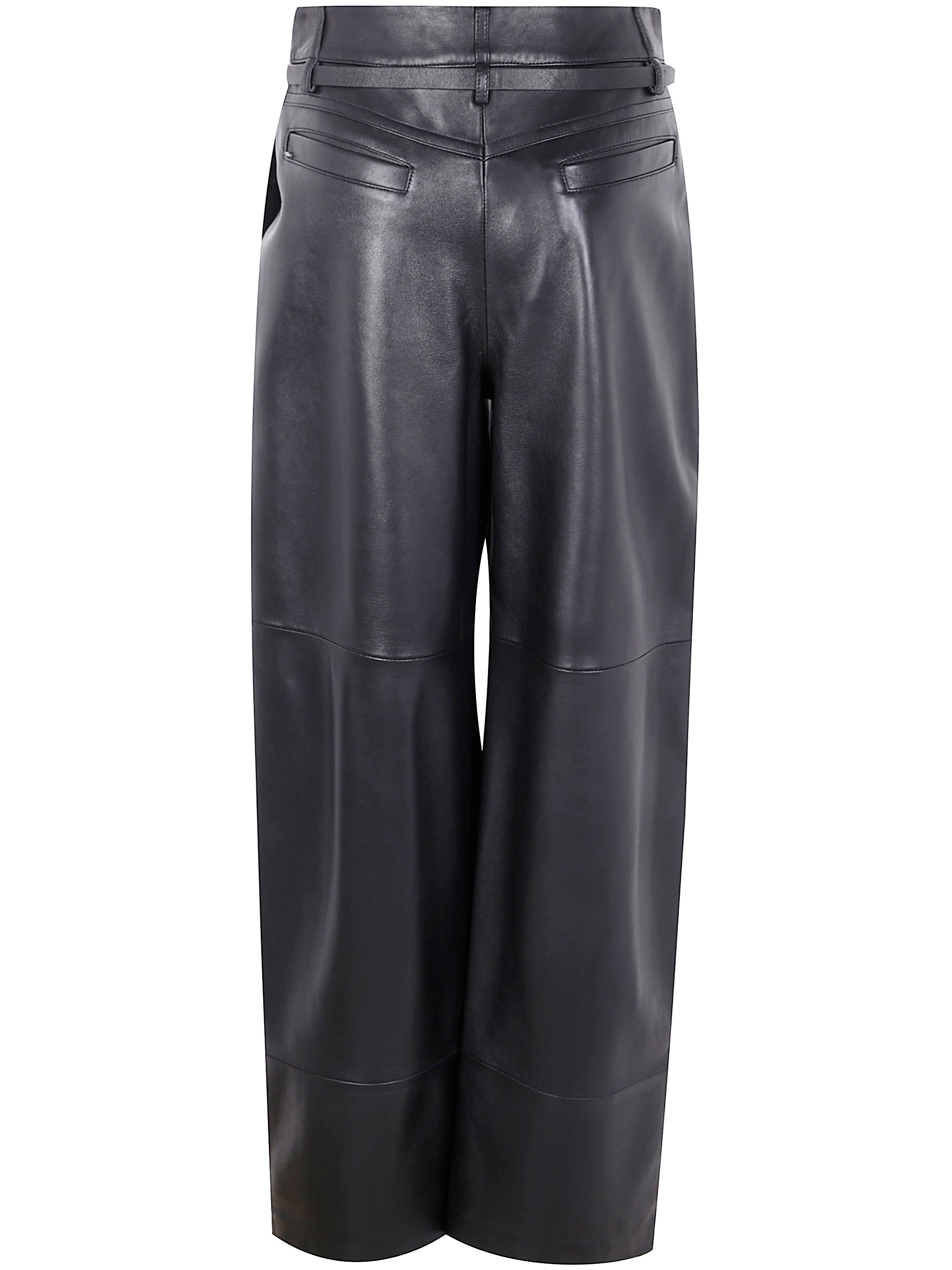 MAX MARA SPORTMAX Elegant Leather Trousers for Women - Garbo Style