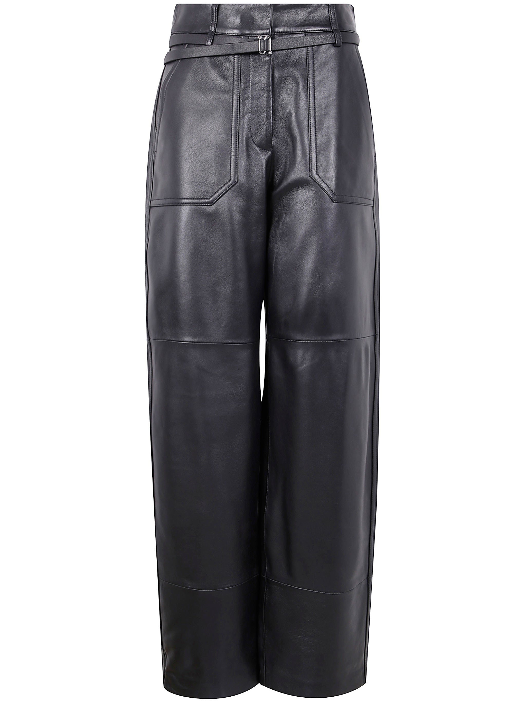 MAX MARA SPORTMAX Elegant Leather Trousers for Women - Garbo Style