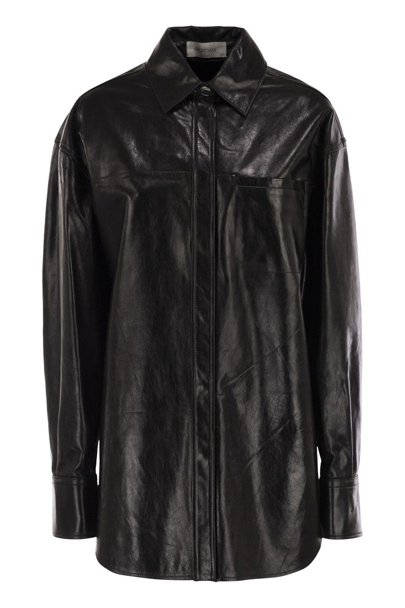 MAX MARA SPORTMAX Oversized Nappa Leather Shirt