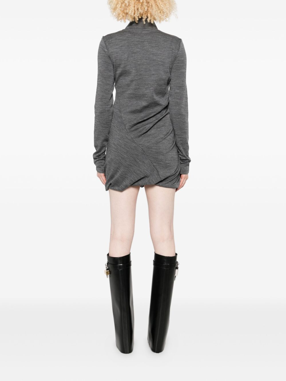 MAX MARA SPORTMAX High-Neck Puffed Hem Dress