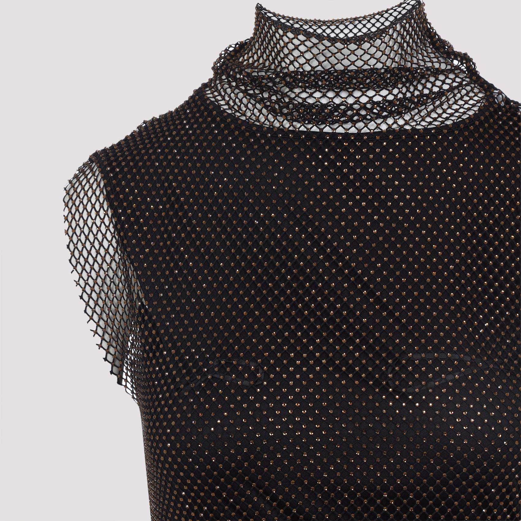 MAX MARA SPORTMAX Elegant Mini Dress with Crystal Accents