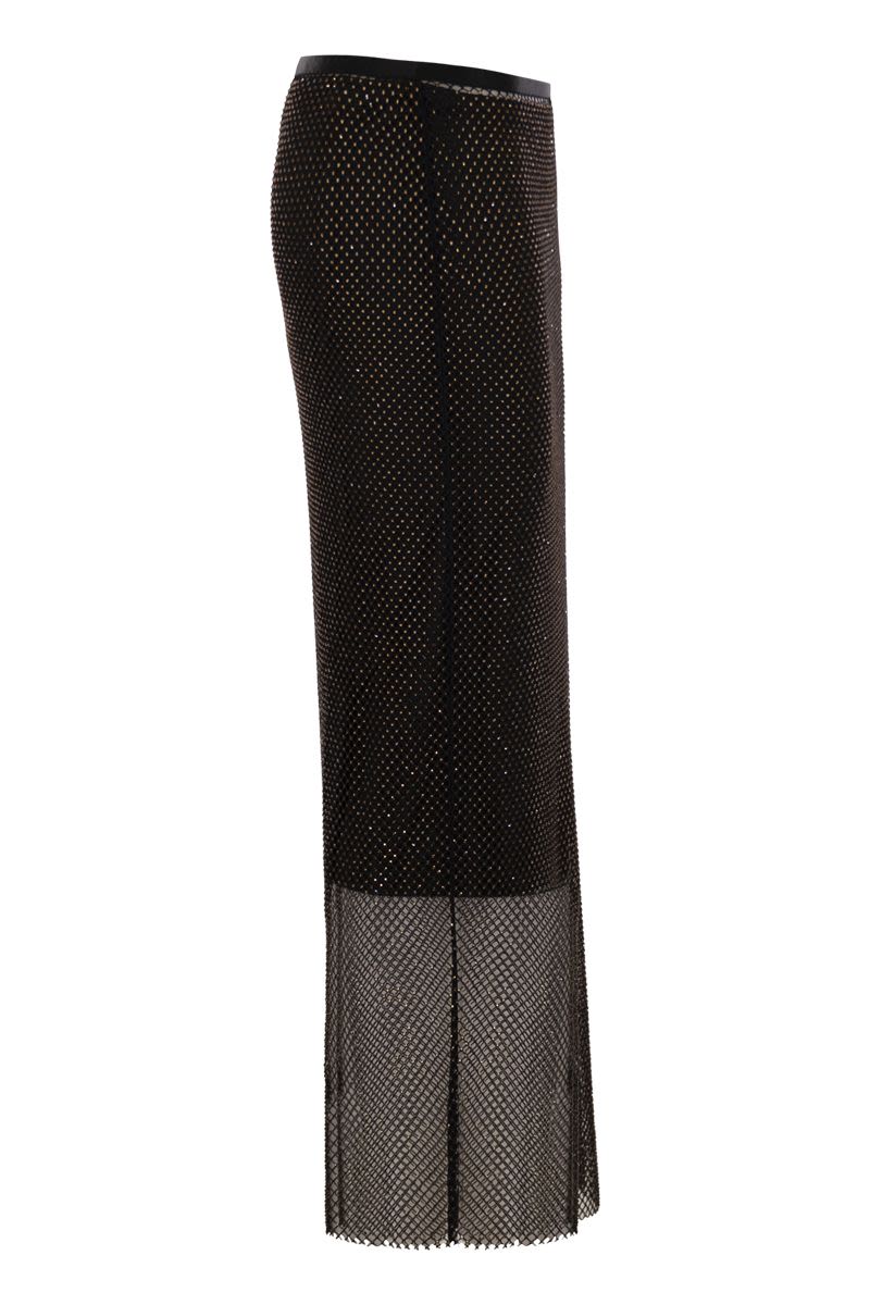 MAX MARA SPORTMAX Elegant Long Skirt with Rhinestones
