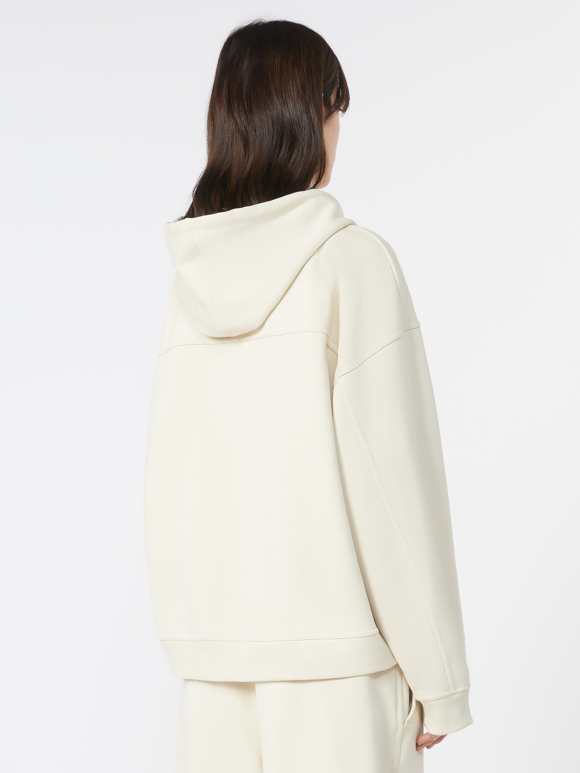 MAX MARA SPORTMAX Women's Hooded Stretch Cotton Blend Sweatshirt - Size M