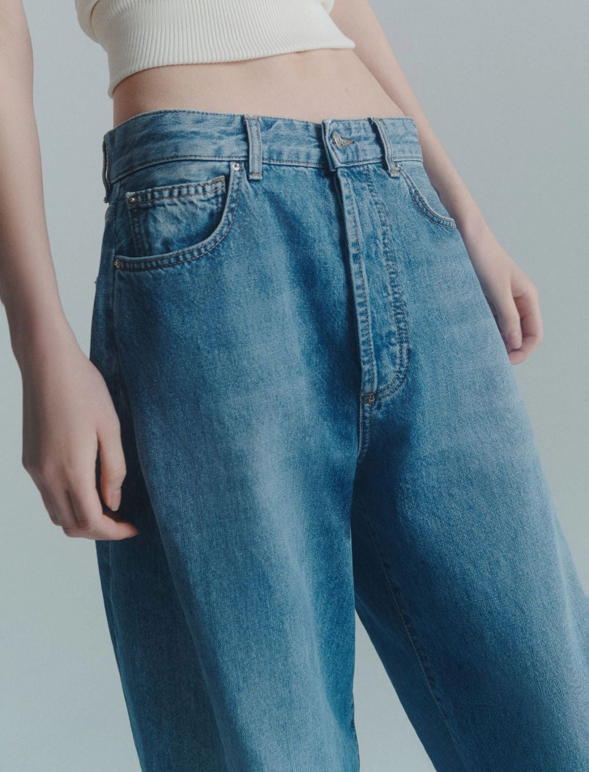 MARELLA Barrel Denim Trousers for Women - FW25 Season