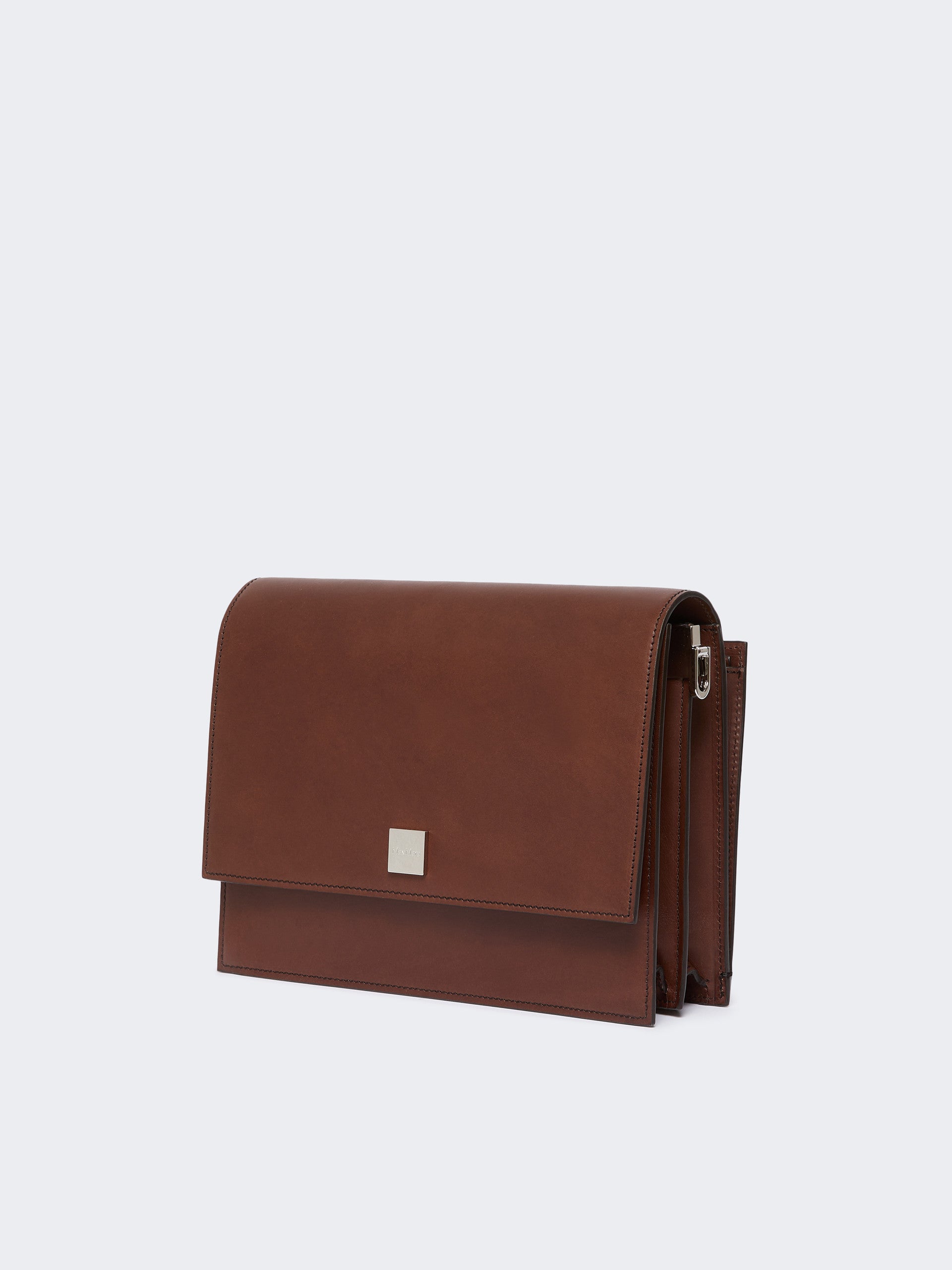 MAX MARA Mini Leather Crossbody Bag with Zip Pocket - FW25