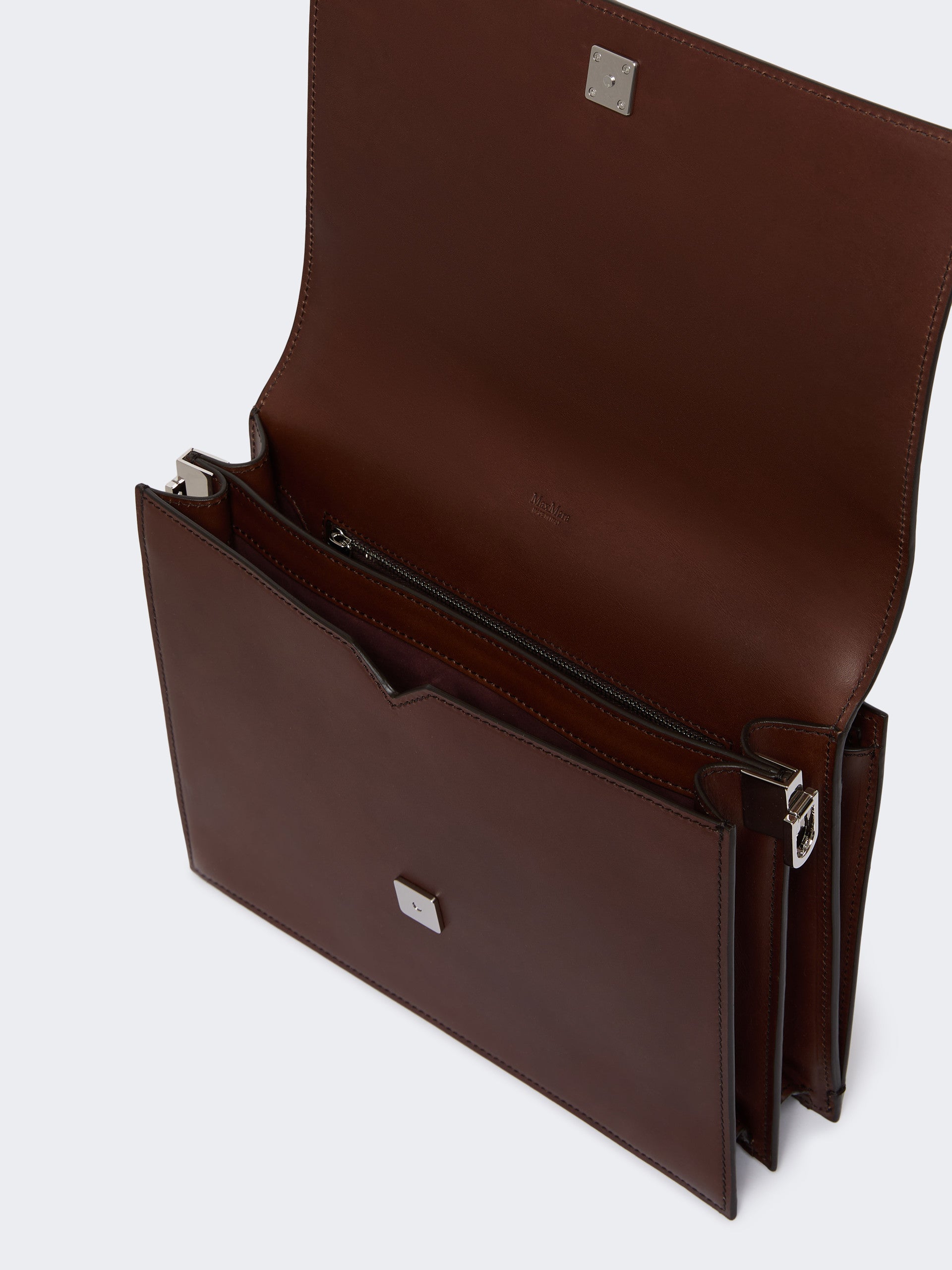 MAX MARA Mini Leather Crossbody Bag with Zip Pocket - FW25