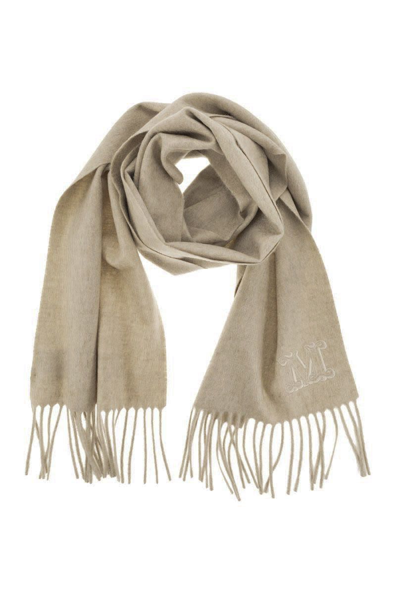 MAX MARA Cashmere Scarf with Fringes - 190 x 28 CM
