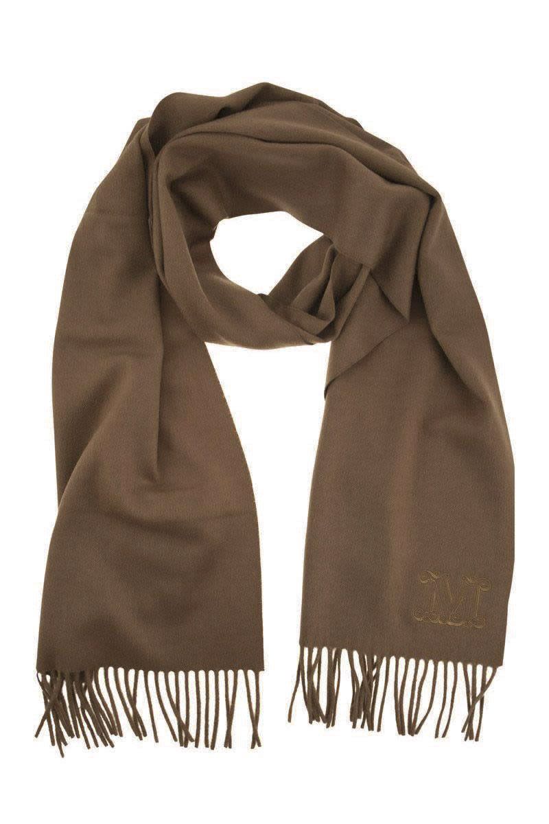 MAX MARA Pure Cashmere Scarf with Fringes - 190 x 28 CM