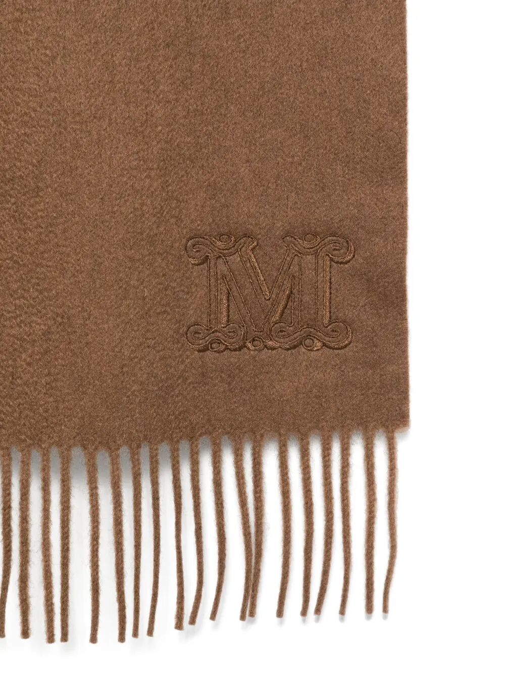 MAX MARA Cashmere Stole with Monogram Embroidery, 28 x 206 cm