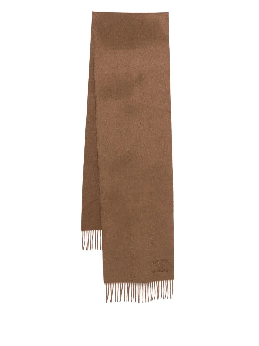 MAX MARA Cashmere Stole with Monogram Embroidery, 28 x 206 cm