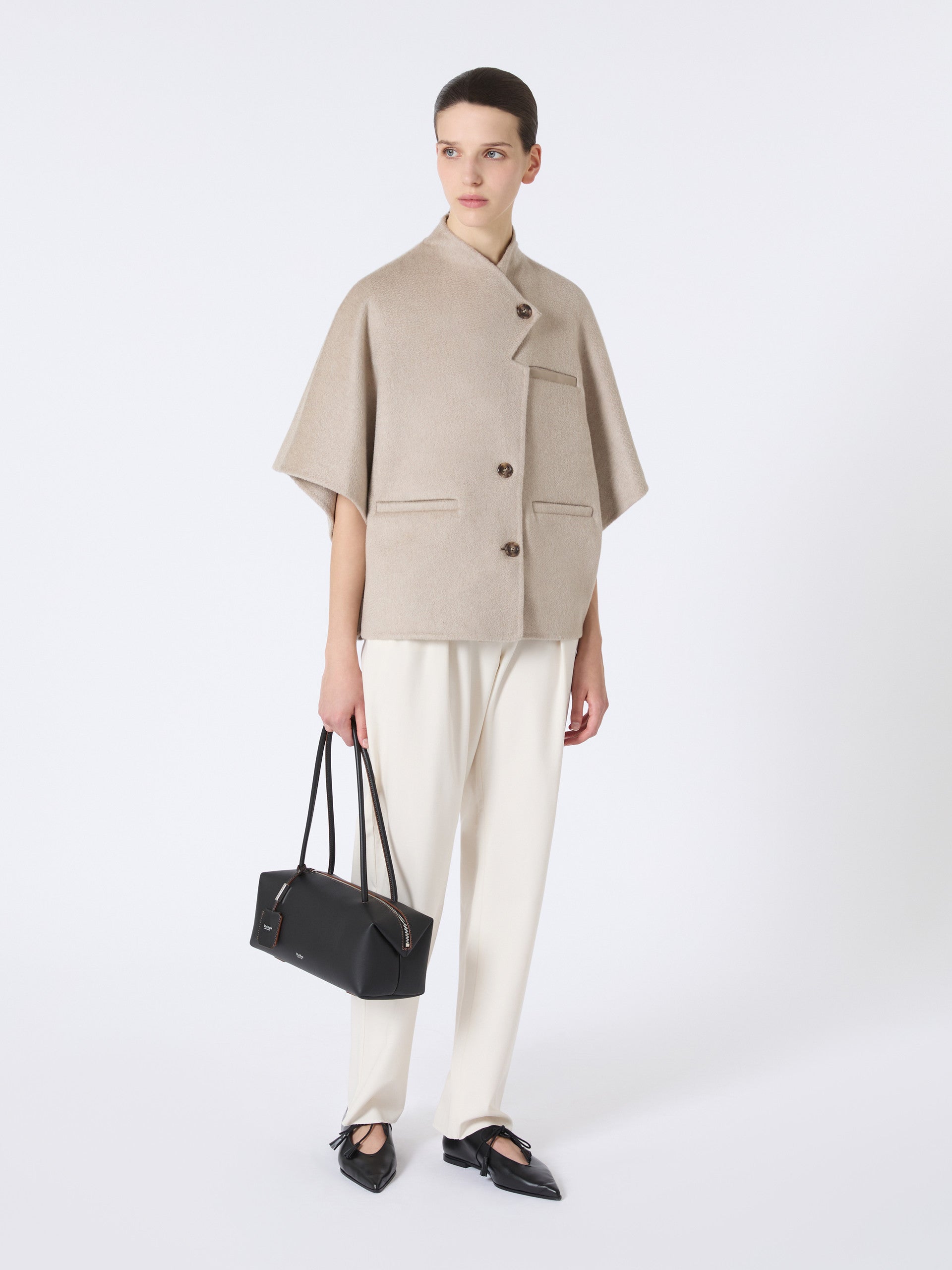 MAX MARA Long Cropped Cape for Women - Size S/M