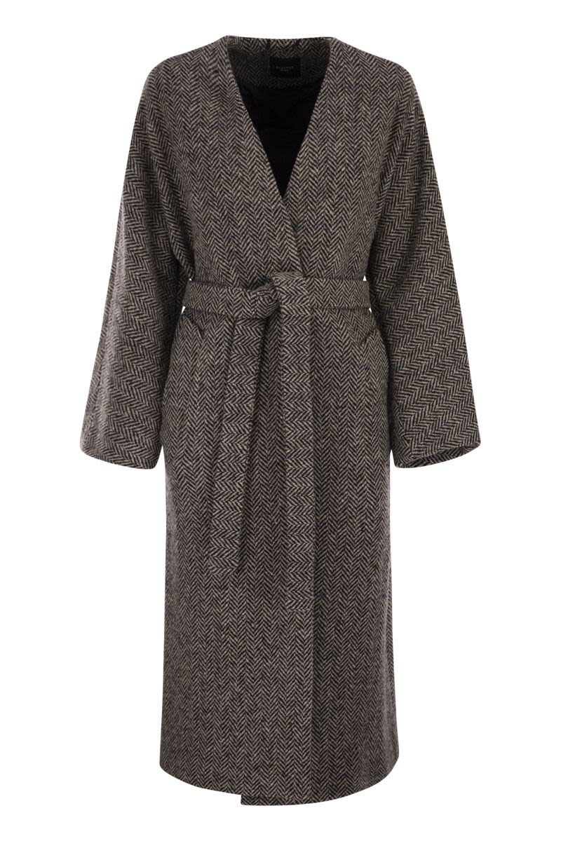 WEEKEND MAX MARA Wool Tweed Dressing Gown Jacket