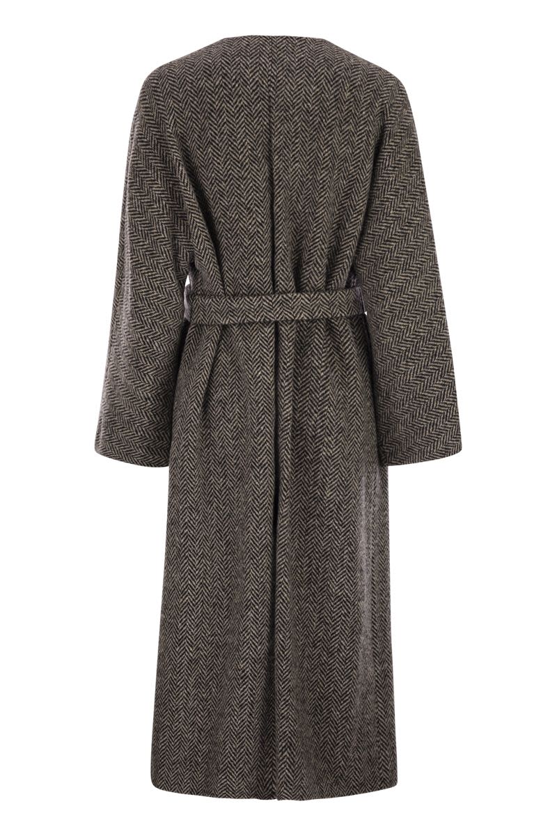 WEEKEND MAX MARA Wool Tweed Dressing Gown Jacket