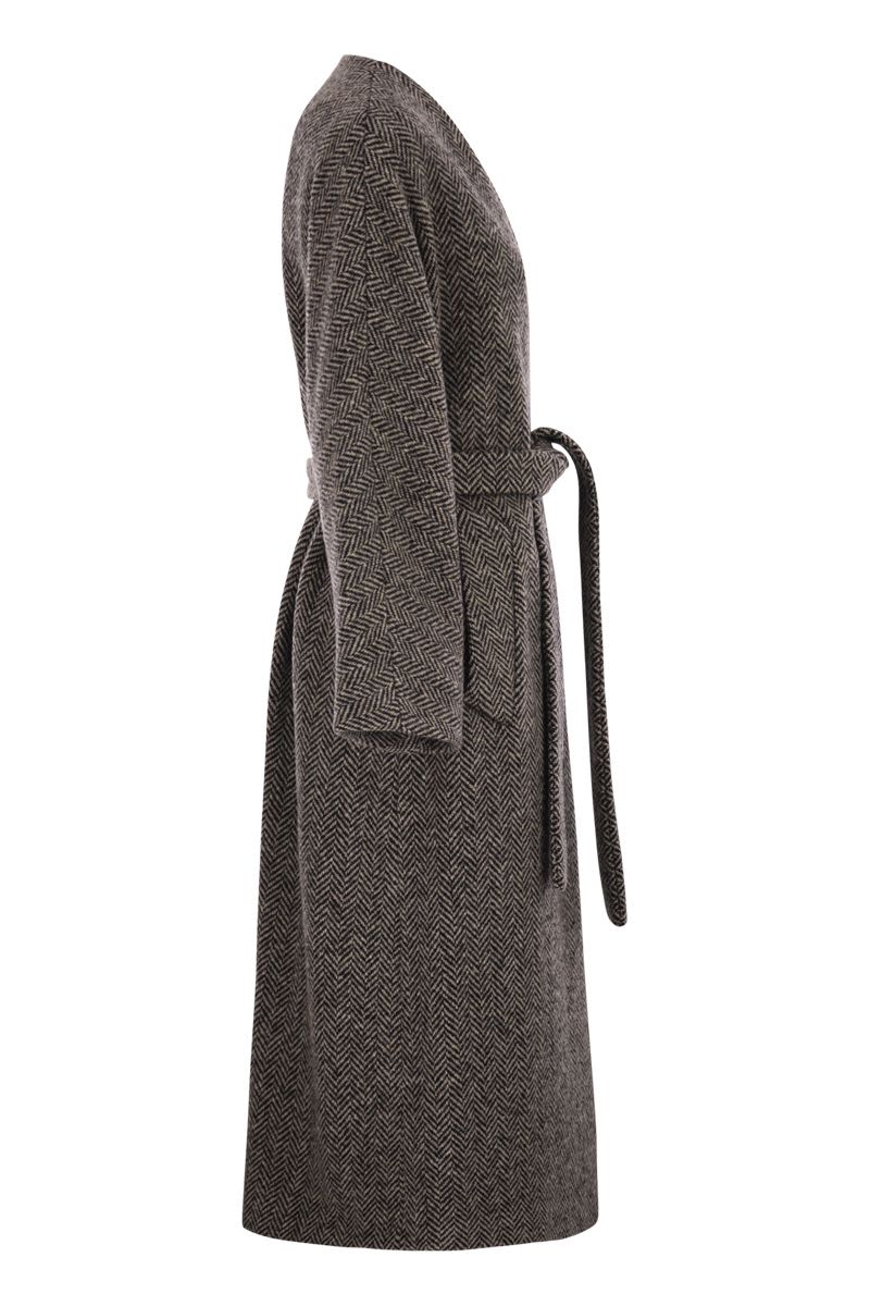 WEEKEND MAX MARA Wool Tweed Dressing Gown Jacket