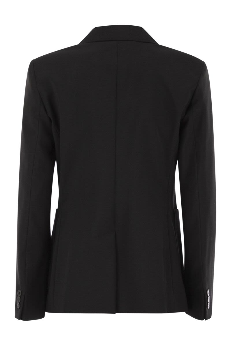 WEEKEND MAX MARA Double-Breasted Wool Canvas Blazer
