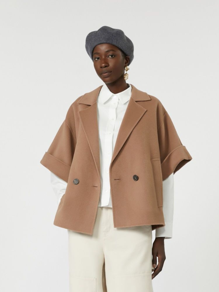 WEEKEND MAX MARA Boxy Fit Short Drap Wool Jacket for Women