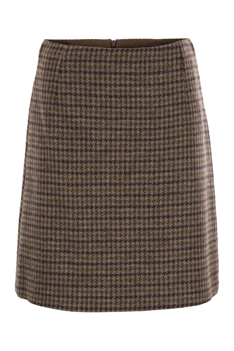 WEEKEND MAX MARA Mini Prince of Wales Wool Skirt