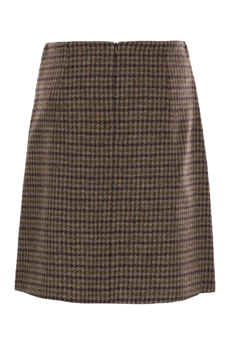 WEEKEND MAX MARA Mini Prince of Wales Wool Skirt
