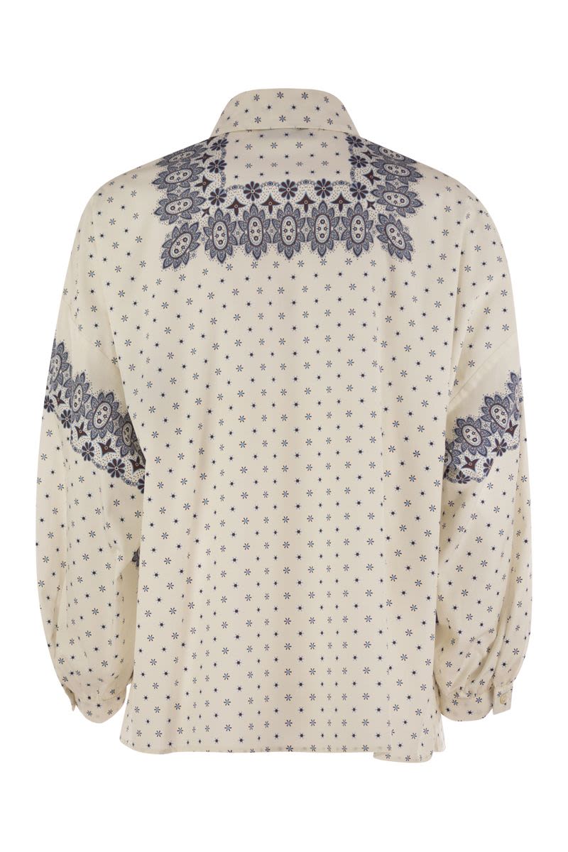 WEEKEND MAX MARA Cotton Poplin Shirt with Balloon Sleeves