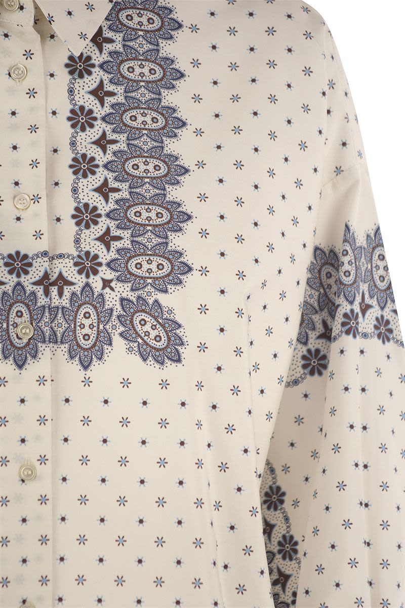 WEEKEND MAX MARA Cotton Poplin Shirt with Balloon Sleeves