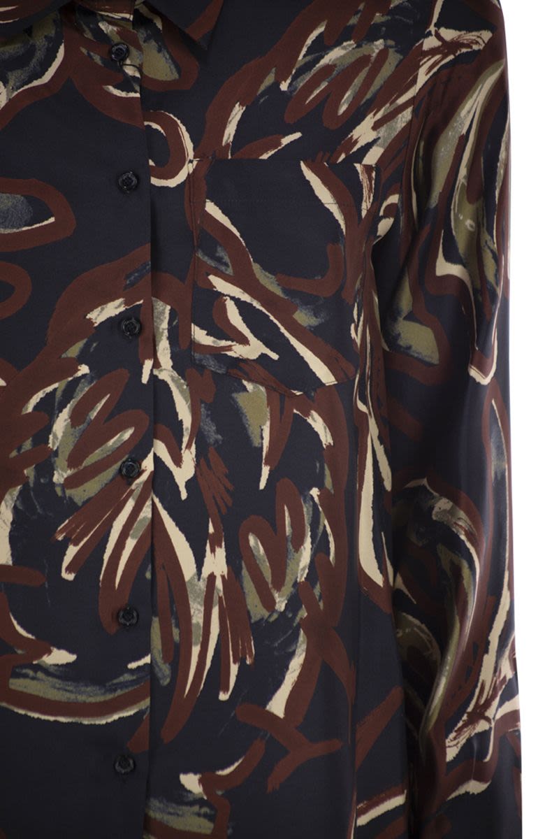 WEEKEND MAX MARA Printed Twill Shirt in Relaxed Silhouette