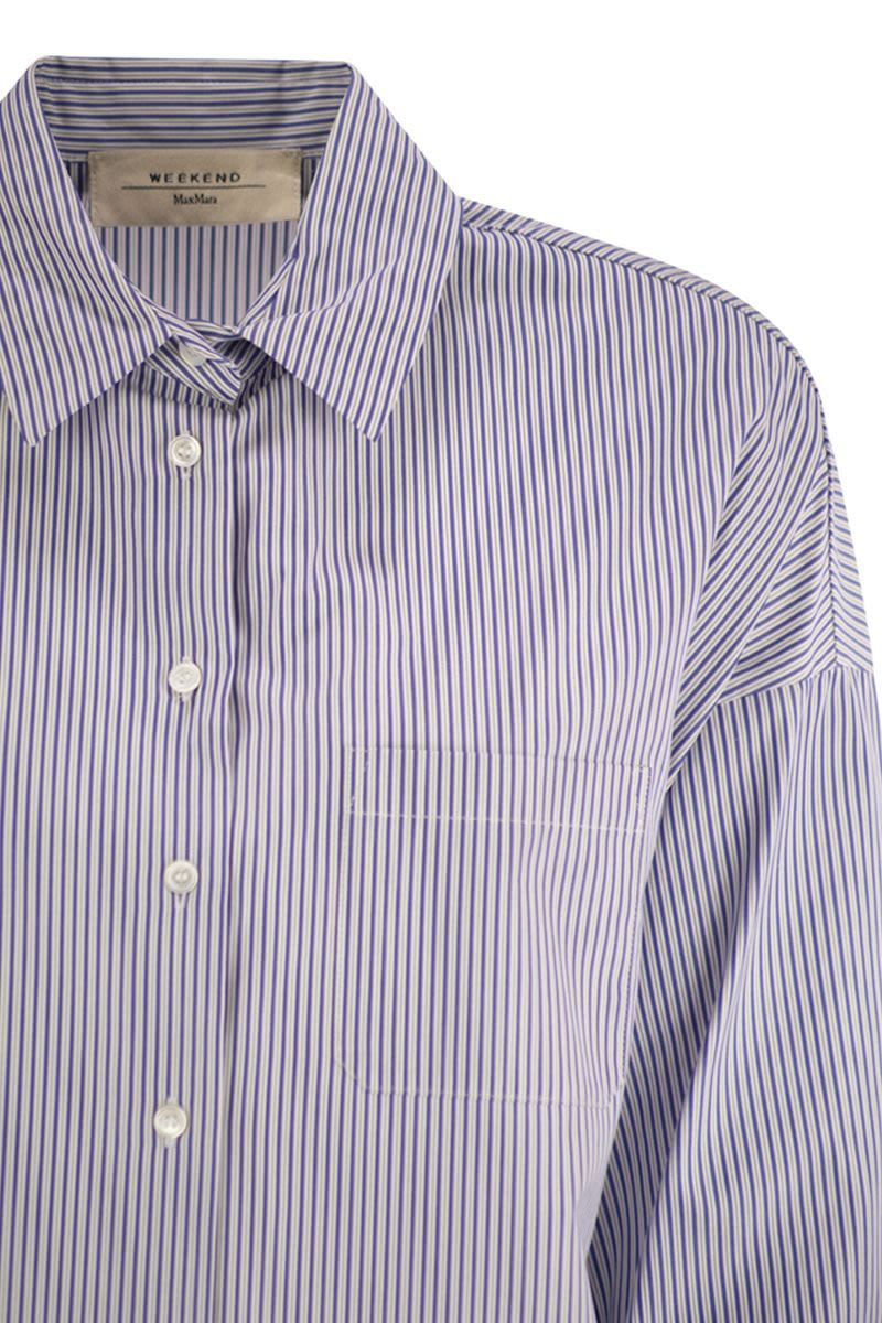 WEEKEND MAX MARA Flared Soft Poplin Shirt with 3/4 Sleeves