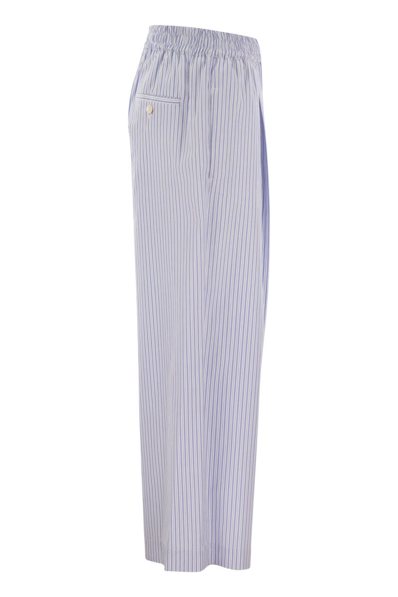 WEEKEND MAX MARA Cropped Wide Leg Cotton Satin Trousers