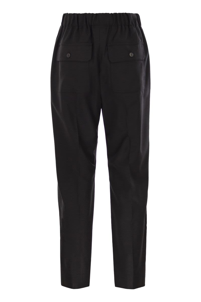 WEEKEND MAX MARA Cropped Wool Flannel Trousers