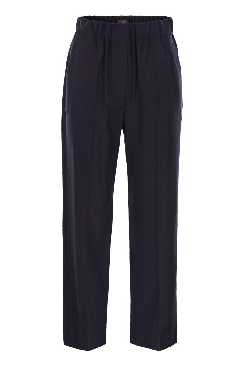 WEEKEND MAX MARA Ankle-Length Cropped Wool Flannel Trousers