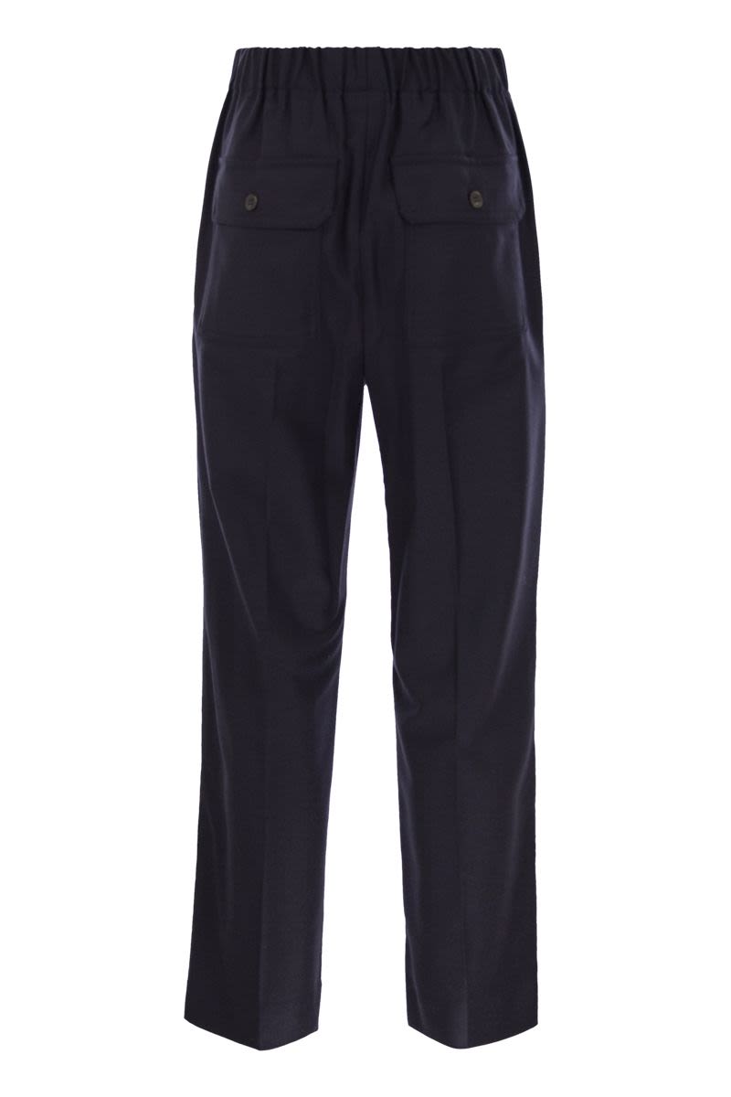 WEEKEND MAX MARA Ankle-Length Cropped Wool Flannel Trousers