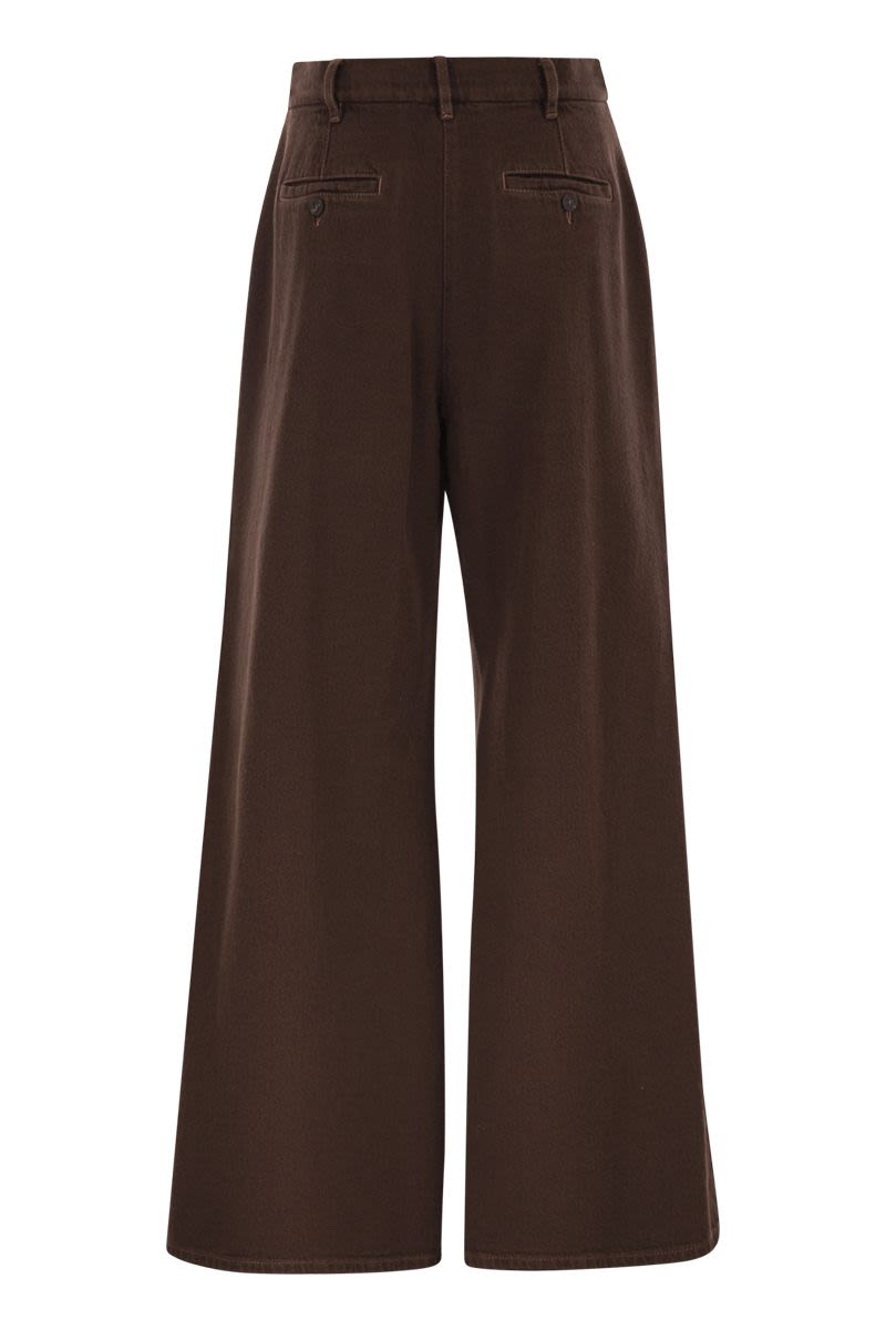 WEEKEND MAX MARA Wide-Leg Cotton Bull Trousers for Women