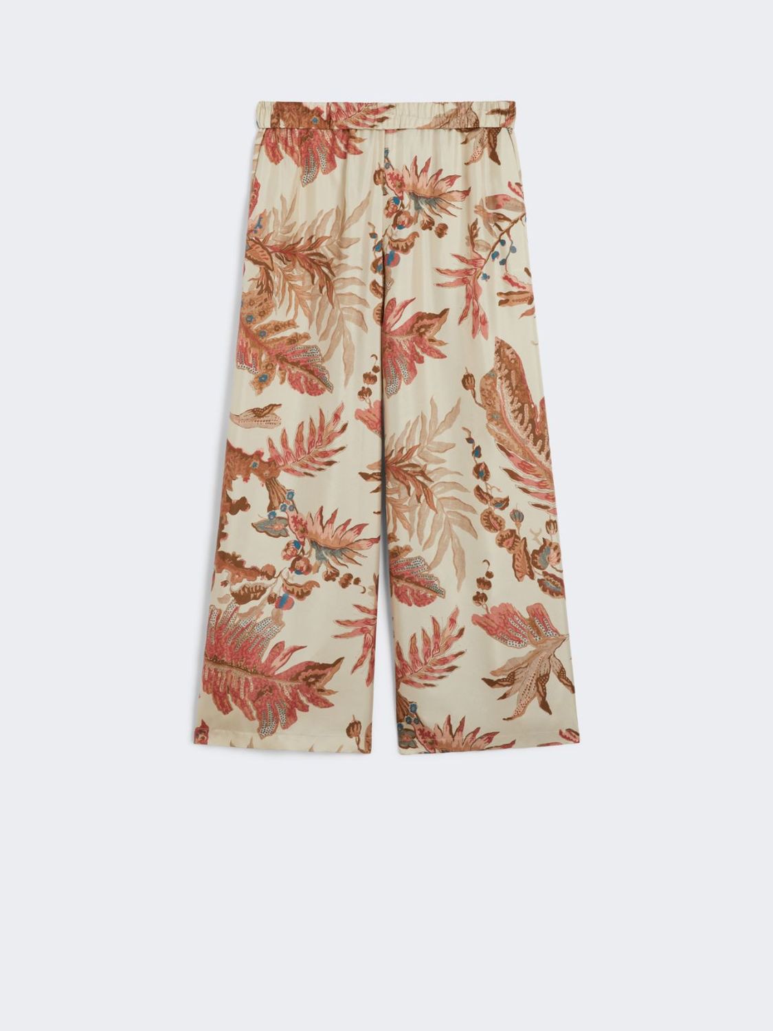 WEEKEND MAX MARA Cropped Silk Twill Trousers